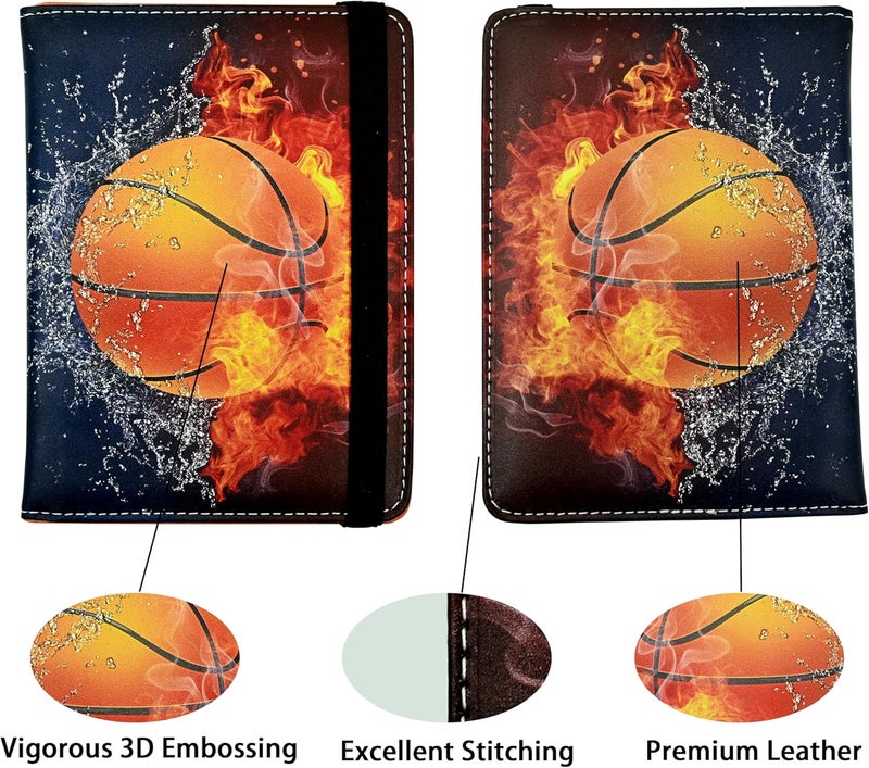 bassyil Basketball Passport Holder for Women and Men PU Leather Passport Cover for Travel - Image 2